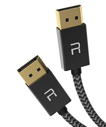 DisplayPort Cable 6.6ft,Rainbowan 4K DP Cable Nylon Braided(4K@60Hz,2K@144Hz, 2K@165Hz) DP to DP Cable Ultra High Speed Display Port Cable Compatible with Computer Desktop Laptop PC Monitor