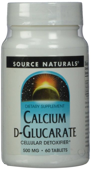 Source Naturals Calcium D-Glucarate 500mg, Cellular Detoxifier,60 Tablets