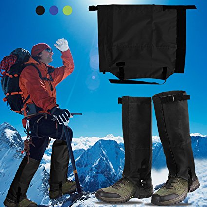 Waterproof Snow Leg Gaiters Boot Gaiters for Hiking, Walking, Hunting, Climbing, 600D Anti-tear Oxford fabric