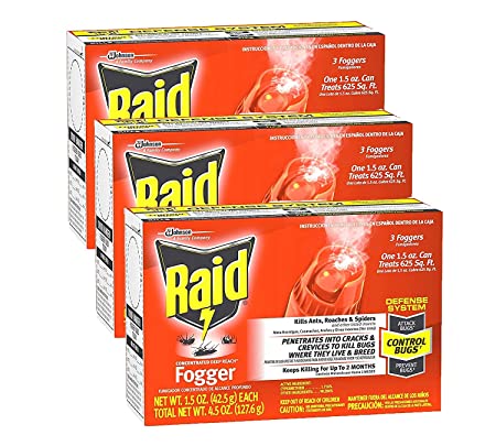 Raid Concentrated Deep Reach Fogger, 1.5 OZ (Pack - 3)