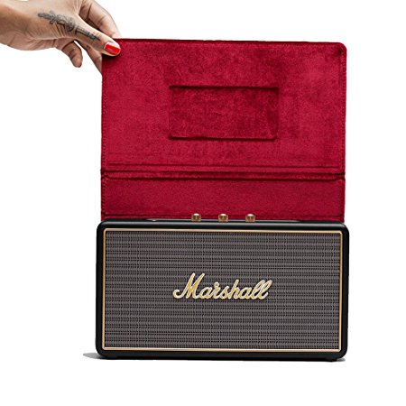 Marshall - Stockwell Portable Bluetooth  Speaker with Flip Cover - Black