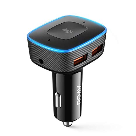 Roav Viva Pro, by Anker, Alexa-Enabled 2-Port USB Car Charger for Navigation, Voice Initiated Calling, and Music Streaming. for Cars with Bluetooth/CarPlay/Android Auto/Aux-in/FM Reception (Renewed)