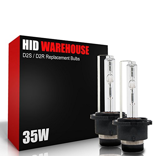 HID-Warehouse HID Xenon Replacement Bulbs - D2S / D2R / D2C - 6000K Light Blue (1 Pair) - 2 Year Warranty