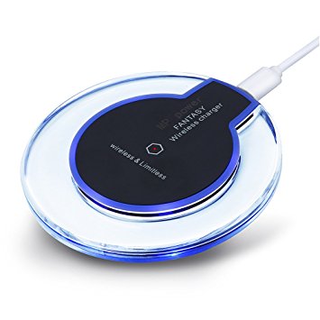 MP Power @ Blue Wireless Qi Power Charger Pad LED Charging Station for Samsung S7 S7 Edge S6 S6 Edge LG Nexus 5 Nokia 1520