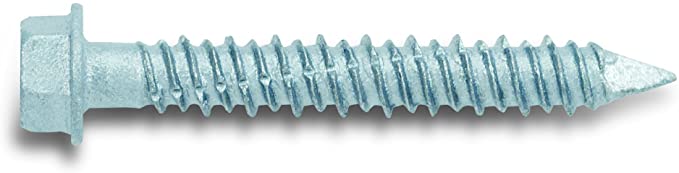 Powers Fastening Innovations 04180 3/16-Inch by 1-1/4-Inch Tapper Hex Head Type 410 Stainless Steel Screw Anchor, 100 Per Box