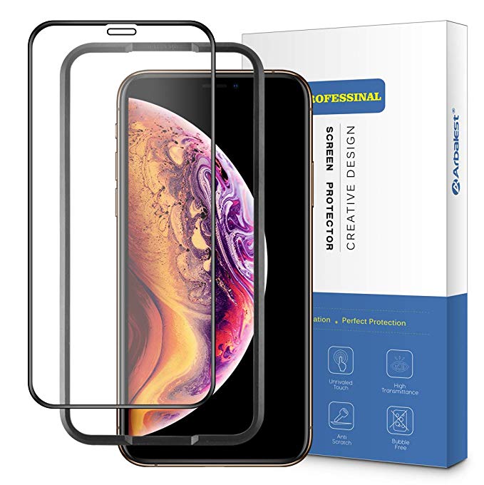 Tempered Glass Screen Protector for iPhone Xs Max, Arbalest 3D Edge to Edge Full Coverage/HD Clear / 9H Tempered Glass Screen Protector Film for Apple iPhone Xs Max 6.5"