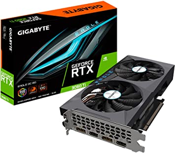 GIGABYTE GeForce RTX 3060 Ti Eagle OC 8G (REV2.0) Graphics Card, 2X WINDFORCE Fans, LHR, 8GB 256-bit GDDR6, GV-N306TEAGLE OC-8GD REV2.0 Video Card