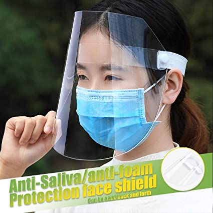 Face Shield Protect Eyes and Face with Protective Clear Film Elastic Band - 1PCS