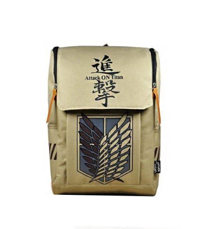 Backpacks Large Capacity Attack on Titan Backpack Canvas Rucksack Anime Book Bag Laptop Bag