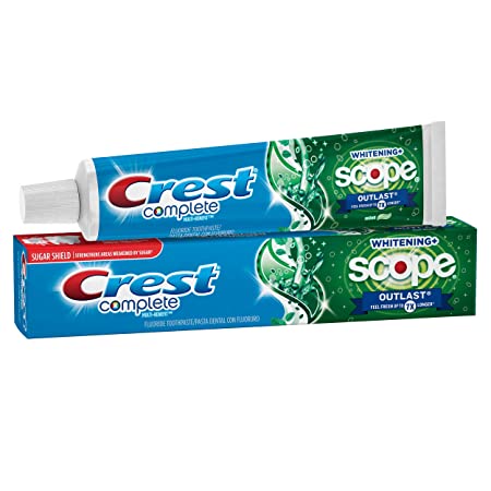 Crest Baking Soda & Peroxide Whitening with Tartar Protection, Fresh Mint Toothpaste, 4 Ounce