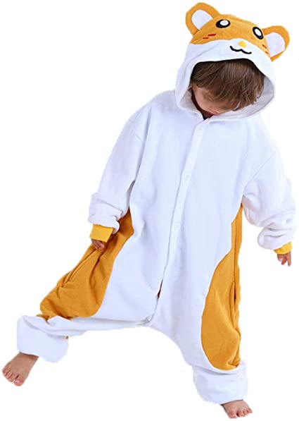 Unisex Child Pajama Plush Onesie One Piece Animal Costume Kids Fleece Pajamas
