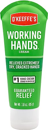 O'Keeffe's Working Hands Hand Cream for Extremely Dry, Cracked Hands, Heals, Relieves and Repairs, Boosts Moisture Levels, 85g/3oz, (Pack of 1) 22301