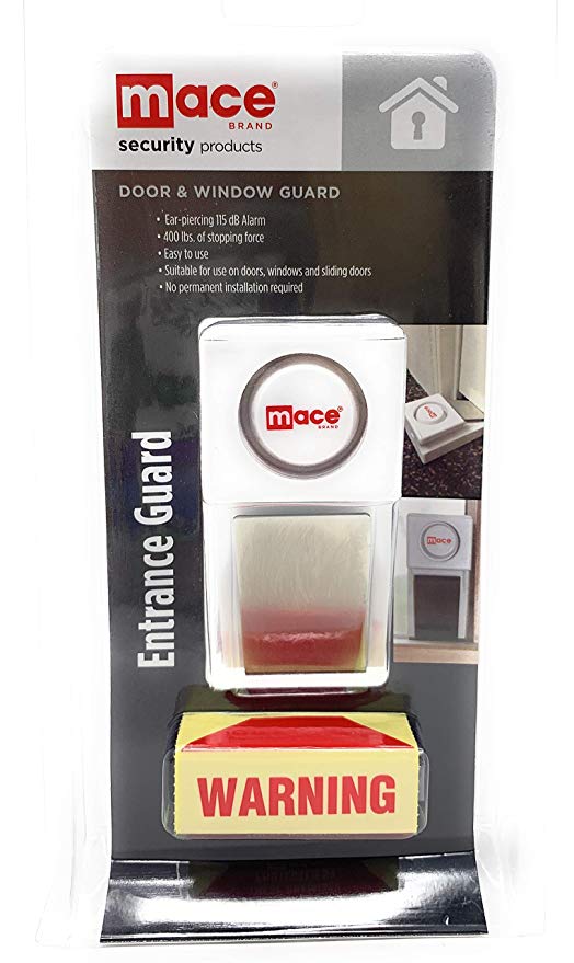 115dB Door Stop Wedge Open Alert Alarm with Battery for Home, Travel, Apartment or Dorm by Mace