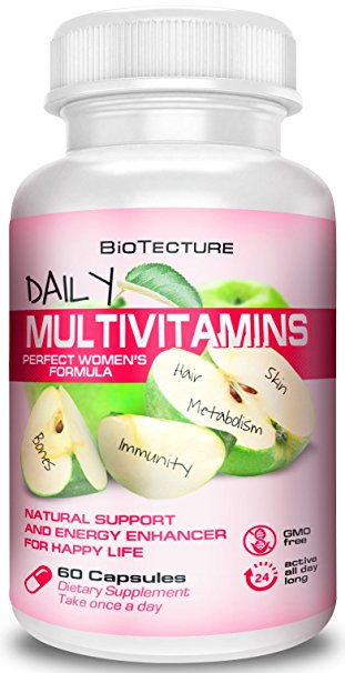 Biotecture Women’s Multivitamins – The ‘All You Need’ Daily Multivitamin, In A Very Special Blend Multivitamin For Women – 30 Day Supply. Once A Day Serving.