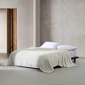 Calvin Klein - Twin Blanket, Super Soft Plush Bedding, Luxury Bed Blanket (Core Plush Ivory, Twin)