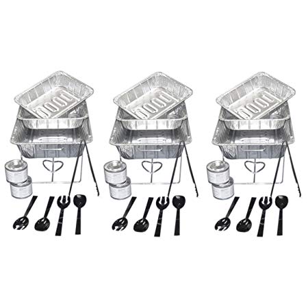 Party Essentials UPK-33, 33 piece Party Serving Kit Includes Chafing Kits and Serving Utensils for all types of parties and events including Birthday, Holiday, Wedding, and Graduation