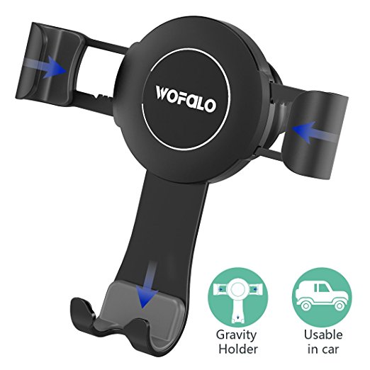 Wofalo Car Phone Holder, Cell Phone Air Vent Mount with Auto Lock & Release for iPhone X/8/8 Plus/7/7 Plus/6/6S, Samsung Galaxy S8/S7/S6, Nexus, HUAWEI and others (black)