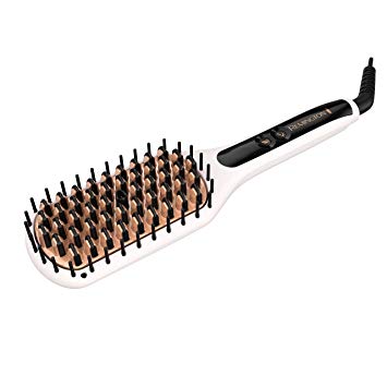 Remington Pro 2-In-1 Heated Straightening Brush with Thermaluxe Advanced Thermal Technology, Blush Pink, CB7480PA