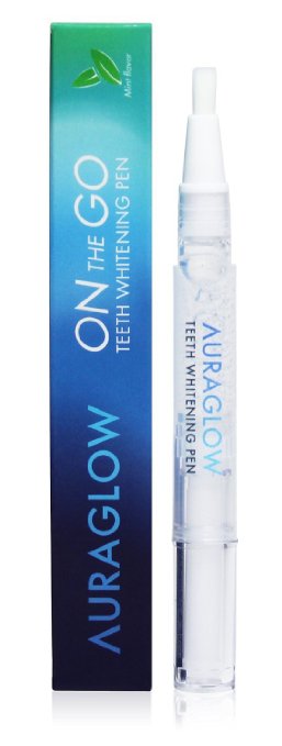 AuraGlow Teeth Whitening Pen, 35% Carbamide Peroxide, 20+ Whitening Treatments, No Sensitivity, 2mL