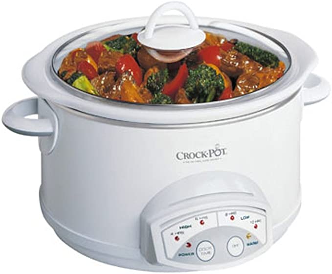 Crock-Pot 38501-W 5-Quart Round Smart-Pot Slow Cooker, White