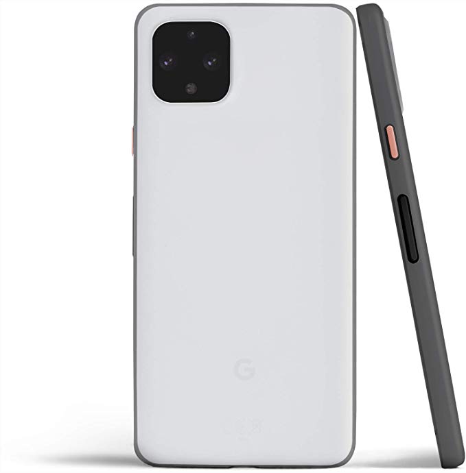 totallee Pixel 4 Case, Thinnest Cover Premium Ultra Thin Light Slim Minimal Anti-Scratch Protective - for Google Pixel 4 (Frosted Clear)