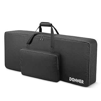 Donner 61 Key Keyboard Case Bag, Electric Piano Padded Case Gig Bag 40"x16"x6" Black