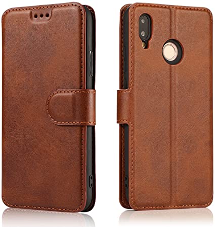 LeYi Case for Xiaomi Redmi Note 7/7 Pro Leather Flip case and HD Screen Protector, Premium Cover Wallet Shockproof Slim Soft Silicone TPU Protective Bumper Phone Case for Redmi Note 7 -Brown