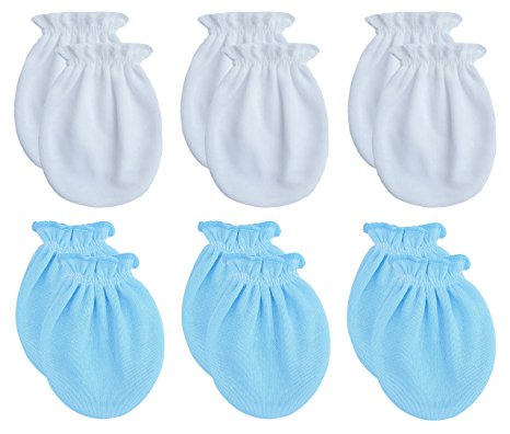 Songbai Newborn Baby Cotton Gloves No Scratch Mittens For 0-6 Months Boys Girls
