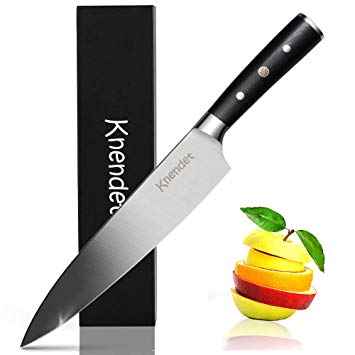 Chef Knife 8 inches Professional Kitchen Knife with G10 Glass Fibre Handle and Well Balanced,Ultra Sharp Chef's Knives with German High Carbon Stainless Steel for Restaurant and Home