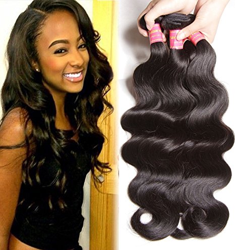 Beauty Forever Hair Brazilian Virgin Body Wave Hair 3 Bundles 22 24 26inch 100% Unprocessed Virgin Human Hair Weft Extensions Natural Color(100+/-5g)/pc