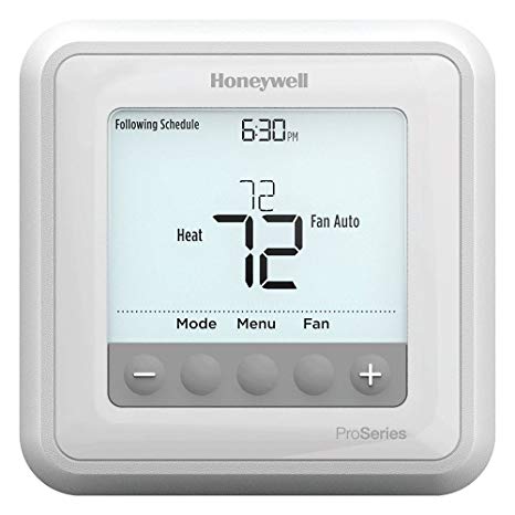 Honeywell TH6210U2001/U T6 Pro Programmable Thermostat, 2 Heat / 1 Cool Heat Pump Or 1 Heat / 1 Cool Conventional