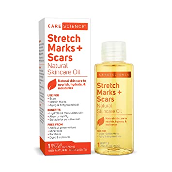 Care Science Stretch Mark   Scar Remover Oil, 75 ml | Pregnancy Belly Scar Removal Formulated For Soon To Be Moms | Natural Ingredients. Vitamin E Oil, Avocado Oil, Olive Oil, Coconut Oil, More