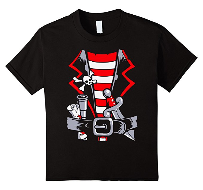 Pirate Costume T-Shirt | Buccaneer Halloween Pirates Shirt