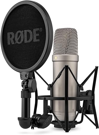 Rode NT1 5th Generation Condenser Microphone with SM6 Shockmount and Pop Filter