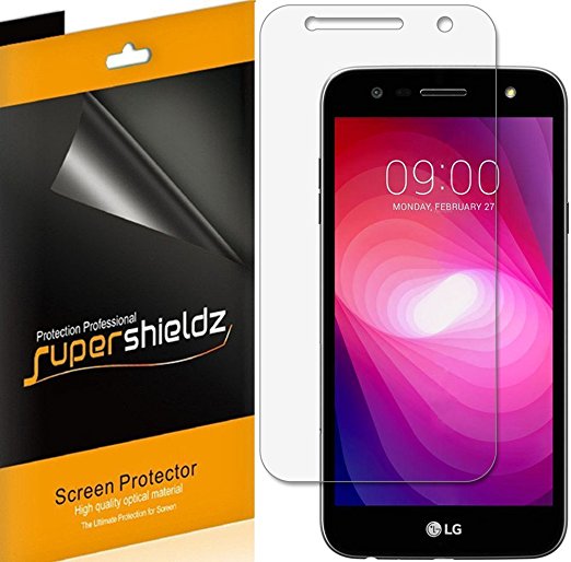 [6-Pack] Supershieldz for LG X Charge Screen Protector, Anti-Bubble High Definition Clear Shield   Lifetime Replacements Warranty- Retail Packaging