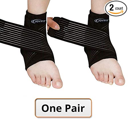 JoyFit - Ankle Support Adjustable with Elastic Wrap for Plantar Fasciitis, Swollen Feet, Pain Relief for Men and Women