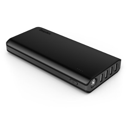 EasyAcc Monster 26000mAh Power Bank(4A Input 4.8A Smart Output)External Battery Charger Portable Charger for Android Phone Samsung HTC Tablets - Black and Gray