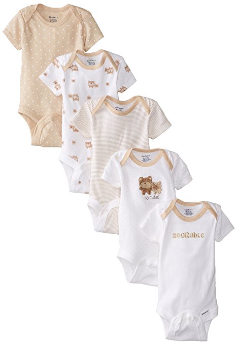 Gerber Unisex Baby 5 Pack Variety Onesie - Bears (Baby)