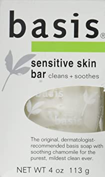 Basis Sensitive Skin Cleansing Bar, 4 oz