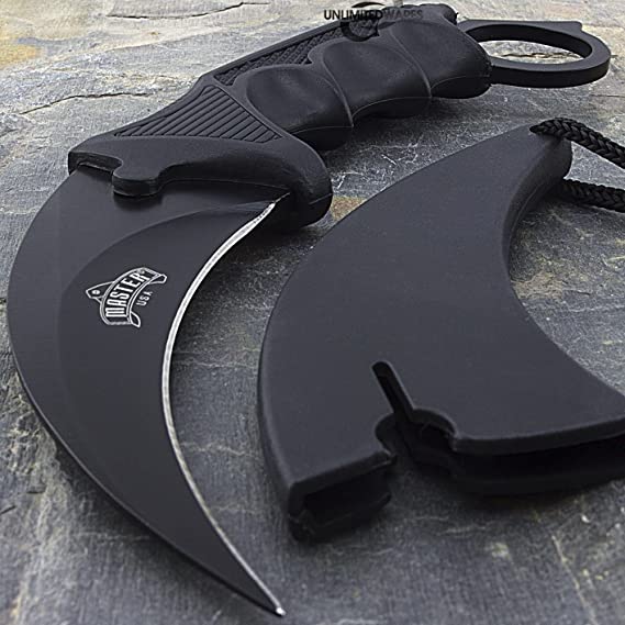 Top Swords 7.5" Master USA KARAMBIT Tactical Combat Neck Knife Fixed Blade Survival Hunting