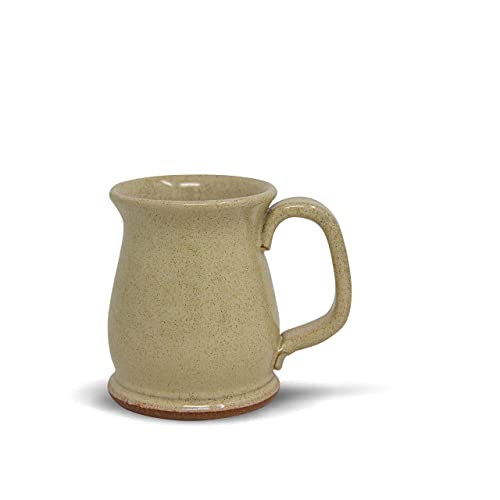 Handmade Stoneware Coffee Mug Oatmeal Glaze 16oz