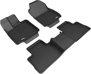 3D MAXpider Custom Fit Kagu Floor Mat (Black) Compatible with Toyota RAV4 Gasoline 2019-2024 - Full Set