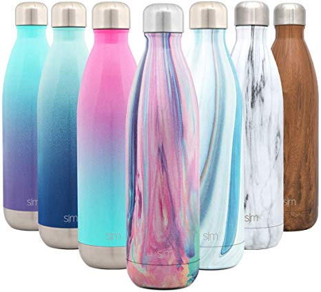 Simple Modern 25 Ounce Wave Water Bottle - Stainless Steel Double Wall Vacuum Insulated Metal Reusable - Leakproof Pattern: Opal Tide