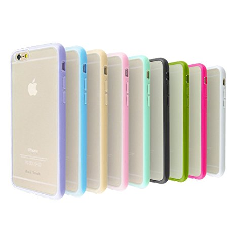 iPhone 6 Case, 9 Pack Ace Teah Thin Slim Hard Back Cover PC with Enhanced Rubberized Secure Grip TPU Scratch / Dust Proof for iPhone 6 - Purple, Green, Blue, Pink, Beige, Black, Peach, White, Blue, Olive