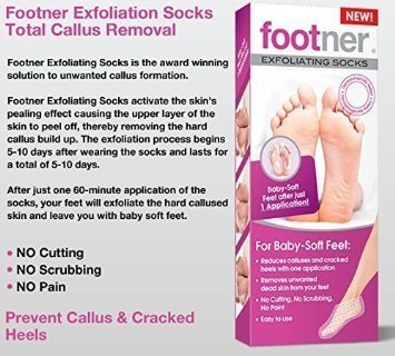 Footner Exfoliating Socks Total Callus Remover(2 PACK)