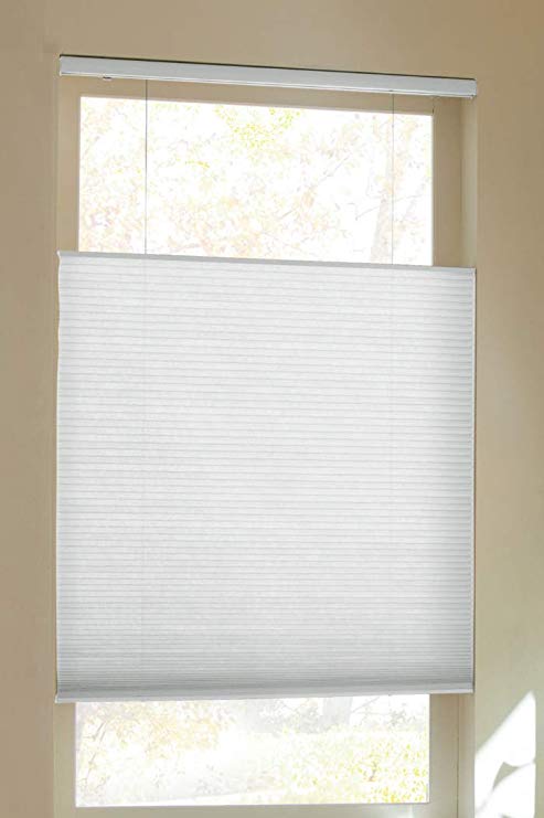 Trader Blinds Cordless Top Down Bottom Up Cellular Shade White 21" W x 32" H