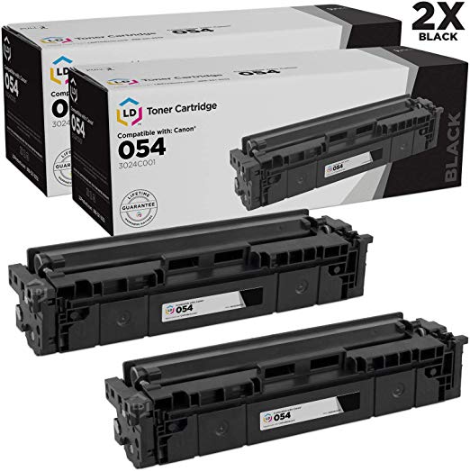 LD Compatible Toner Cartridge Replacements for Canon 054 3024C001 (Black, 2-Pack)