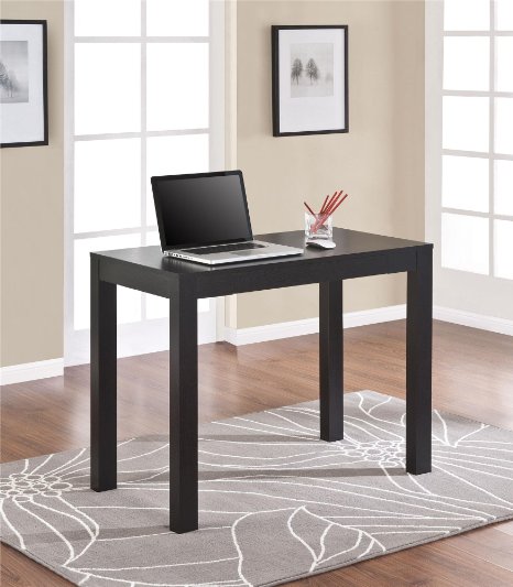 Altra Parsons Desk with Drawer, Black Oak