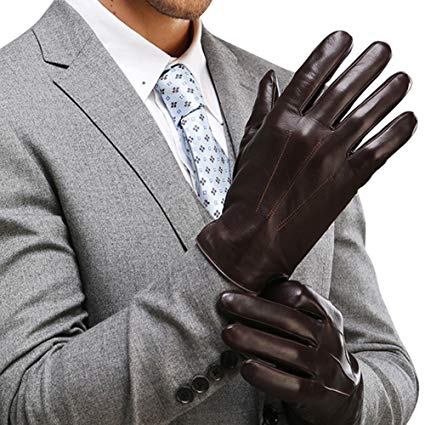 Harrms Best Touchscreen Nappa Genuine Leather Gloves for men's Texting Driving Winter Cold Weather Gloves