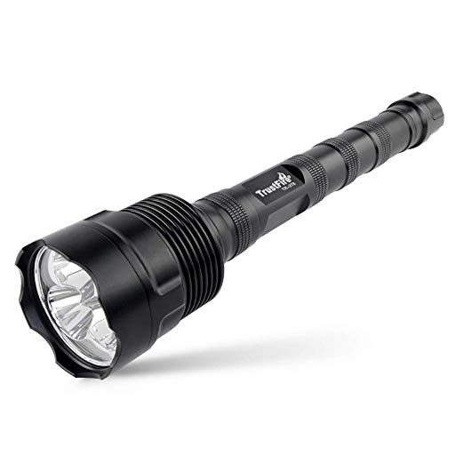 TrustFire 18650 LED Flashlight, Super Bright 3800 Lumens, Water Resistant 5 Light Modes Large Tactical Torch by 2X or 3X Rechargeable Battery(not Included)